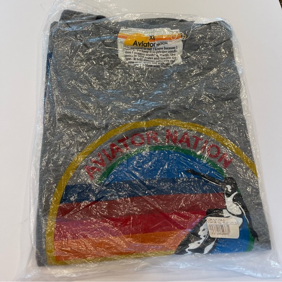 NWT Aviator Nation Logo Mill Valley Long Sleeve Shirt in Heather Grey , NEW - Picture 4 of 11